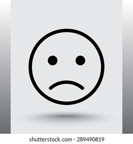 Face sign icon, vector illustration. Flat design style 
