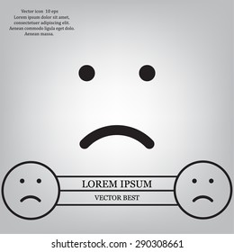 Face sign icon, vector illustration. Flat design style