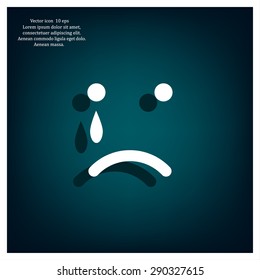 Face sign icon, vector illustration. Flat design style