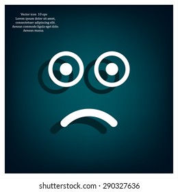 Face sign icon, vector illustration. Flat design style