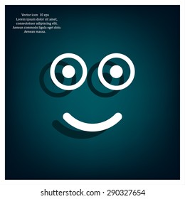 Face sign icon, vector illustration. Flat design style