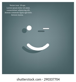 Face sign icon, vector illustration. Flat design style
