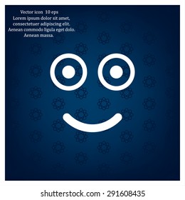 Face sign icon, vector illustration. Flat design style