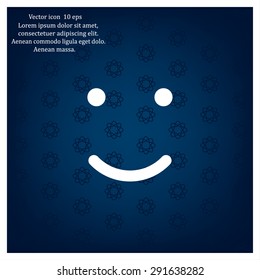 Face sign icon, vector illustration. Flat design style