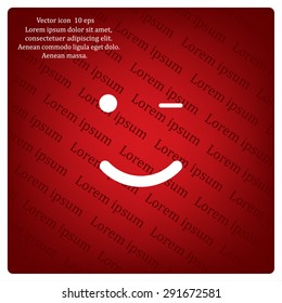 Face sign icon, vector illustration. Flat design style