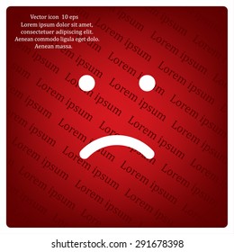 Face sign icon, vector illustration. Flat design style
