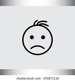 Face sign icon, vector illustration. Flat design style 