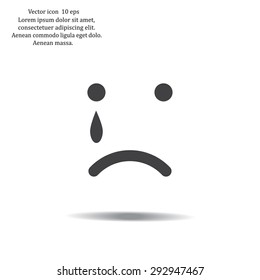 Face sign icon, vector illustration. Flat design style