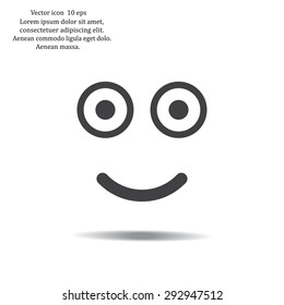 Face sign icon, vector illustration. Flat design style