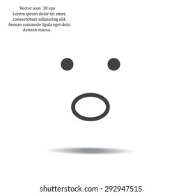 Face sign icon, vector illustration. Flat design style