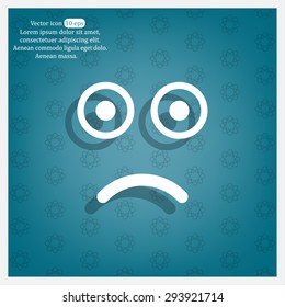 Face sign icon, vector illustration. Flat design style