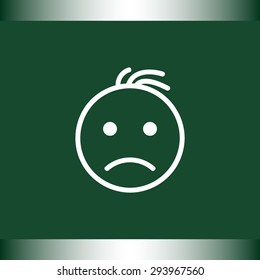Face sign icon, vector illustration. Flat design style 