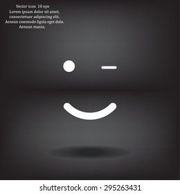 Face sign icon, vector illustration. Flat design style