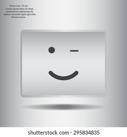 Face sign icon, vector illustration. Flat design style