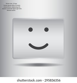 Face sign icon, vector illustration. Flat design style