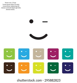 Face sign icon, vector illustration. Flat design style