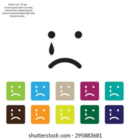 Face sign icon, vector illustration. Flat design style