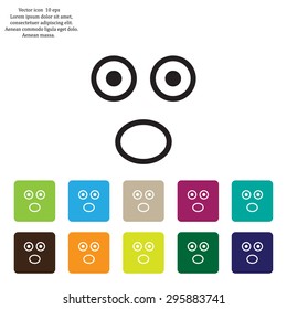 Face sign icon, vector illustration. Flat design style