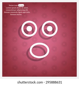 Face sign icon, vector illustration. Flat design style