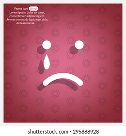 Face sign icon, vector illustration. Flat design style