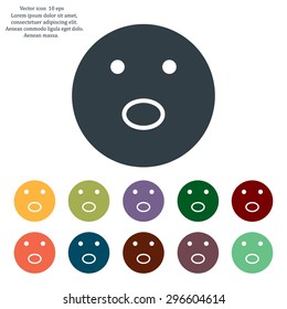 Face sign icon, vector illustration. Flat design style