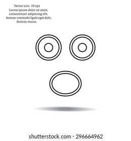 Face sign icon, vector illustration. Flat design style
