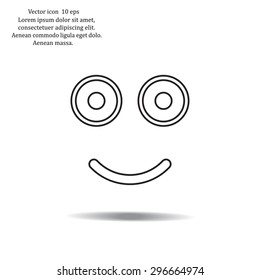 Face sign icon, vector illustration. Flat design style
