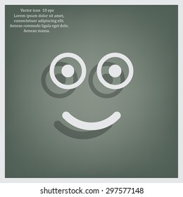 Face sign icon, vector illustration. Flat design style