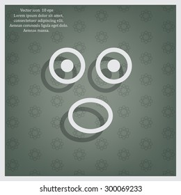 Face sign icon, vector illustration. Flat design style