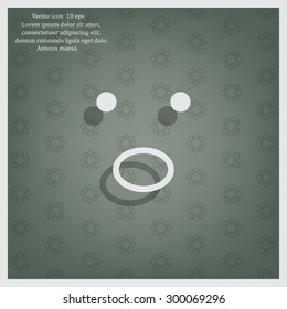 Face sign icon, vector illustration. Flat design style