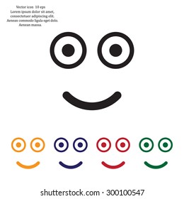 Face sign icon, vector illustration. Flat design style