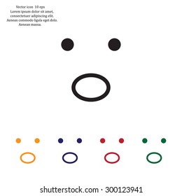 Face sign icon, vector illustration. Flat design style