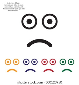 Face sign icon, vector illustration. Flat design style