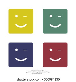 Face sign icon, vector illustration. Flat design style