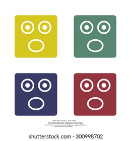 Face sign icon, vector illustration. Flat design style