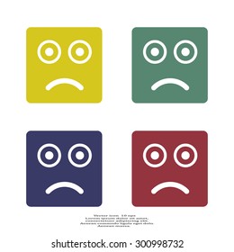 Face sign icon, vector illustration. Flat design style