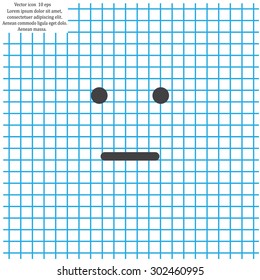 Face sign icon, vector illustration. Flat design style