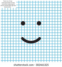 Face sign icon, vector illustration. Flat design style