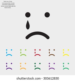 Face sign icon, vector illustration. Flat design style