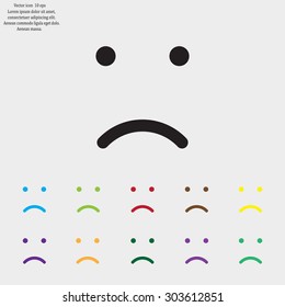 Face sign icon, vector illustration. Flat design style