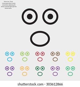 Face sign icon, vector illustration. Flat design style