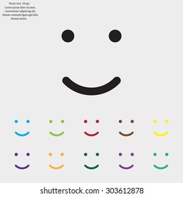 Face sign icon, vector illustration. Flat design style