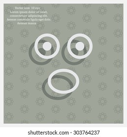 Face sign icon, vector illustration. Flat design style