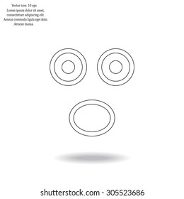 Face sign icon, vector illustration. Flat design style