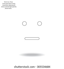 Face sign icon, vector illustration. Flat design style
