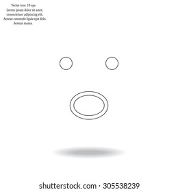 Face sign icon, vector illustration. Flat design style