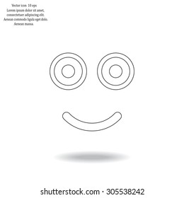 Face sign icon, vector illustration. Flat design style