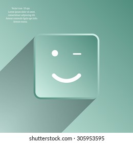 Face sign icon, vector illustration. Flat design style