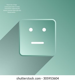 Face sign icon, vector illustration. Flat design style
