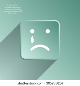 Face sign icon, vector illustration. Flat design style